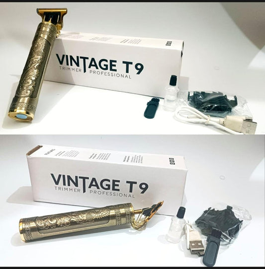 Metal Body - Vintage T9 Trimmer and Hair Clipper Cutting Machine For Men | Dragon Design | Golden Color Trimmer