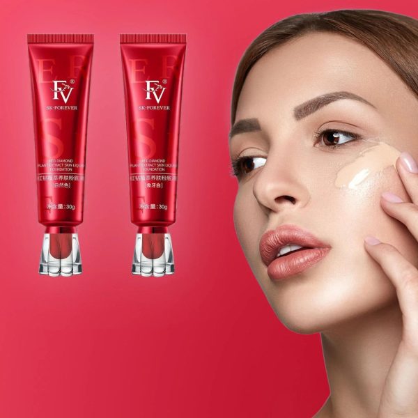 Fv Foundation Waterproof With Medium Coverage, Oil-free & Long Lasting, Matte orever Foundation For Oily/normal Skin, Forever Liquid Makeup Foundation For Face, 30g Ivory