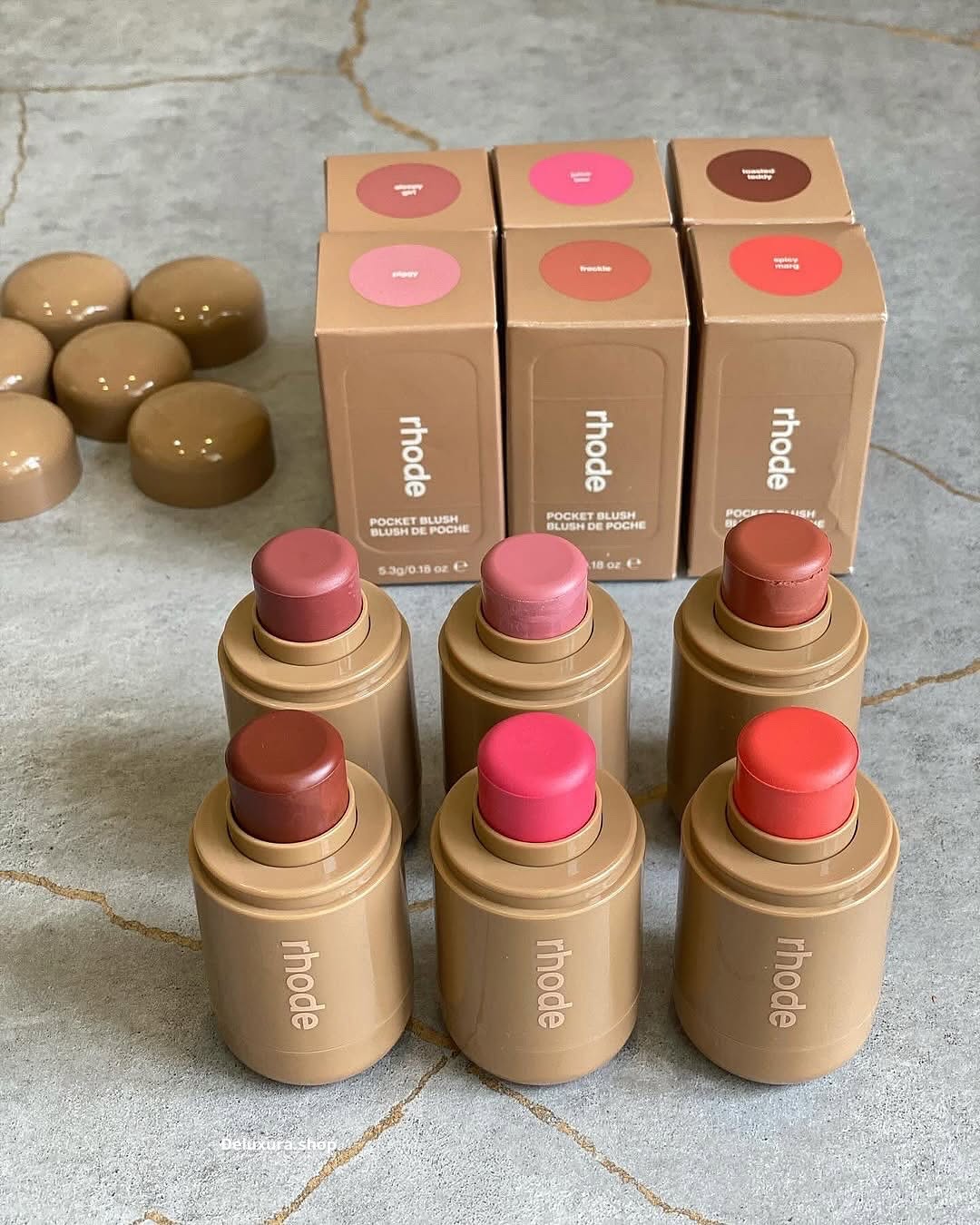 6 Colors Rhode Pocket Blush | Makeup Beauty Cosmetics long Lasting & Moisturizing Pocket Blush - Freckle