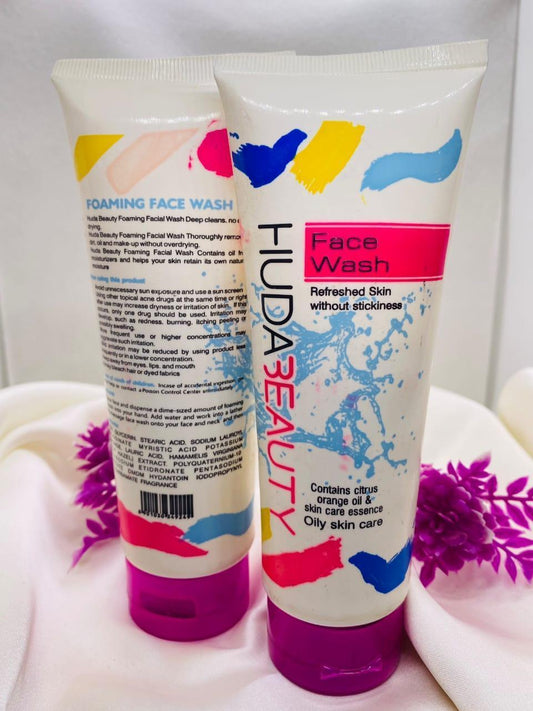 Huda Beauty Face Wash 100ml – Gentle Liquid Cleanser for Oily Skin, Deep Cleansing & Refreshing Daily Skincare Formula