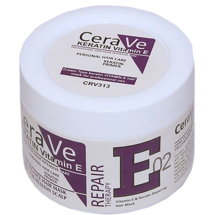Cera Ve Keratin Vitamin E Repair Therapy E02 Hair Mask - 500ml | Deep Hair Repair Solution
