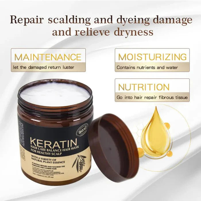 Sealed Packed | Keratin Hair Mask Treatment ,Keratin Hair Care Balance Mask And Treatment For Healthy Scalp 500ml