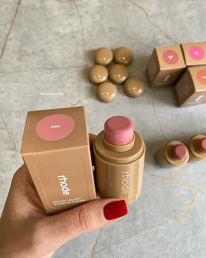 6 Colors Rhode Pocket Blush | Makeup Beauty Cosmetics long Lasting & Moisturizing Pocket Blush - Freckle