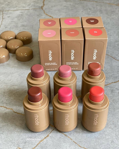 6 Colors Rhode Pocket Blush | Makeup Beauty Cosmetics long Lasting & Moisturizing Pocket Blush - Freckle