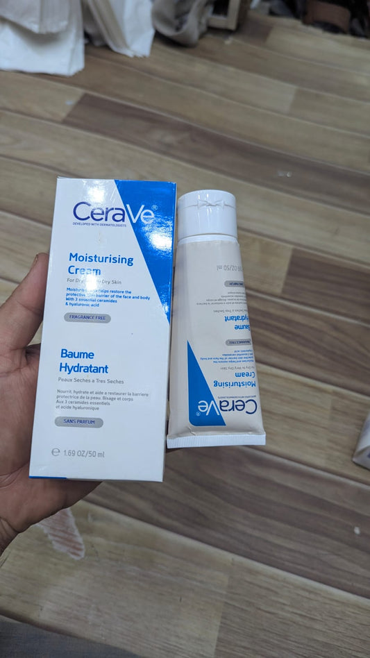 cerave moisturizing cream baume hydratant /non-greasy, fast-absorbing moisturizer for normal to dry skin on the face and body 50m