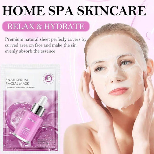 Pack Of 05 - Anti-Wrinkle Face Sheet Mask | Anti Aging Hydrating Anti-acne Repairing Brightening Moisturizing Retinol Serum Facial Mask