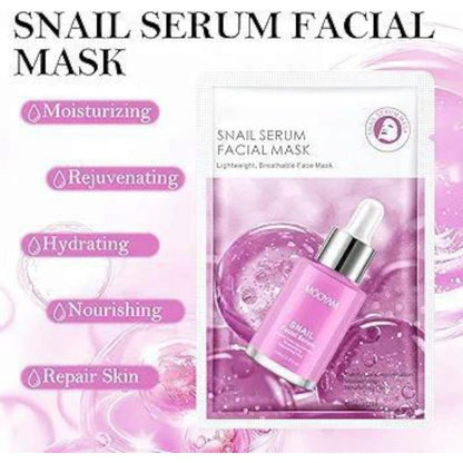 Pack Of 05 - Anti-Wrinkle Face Sheet Mask | Anti Aging Hydrating Anti-acne Repairing Brightening Moisturizing Retinol Serum Facial Mask