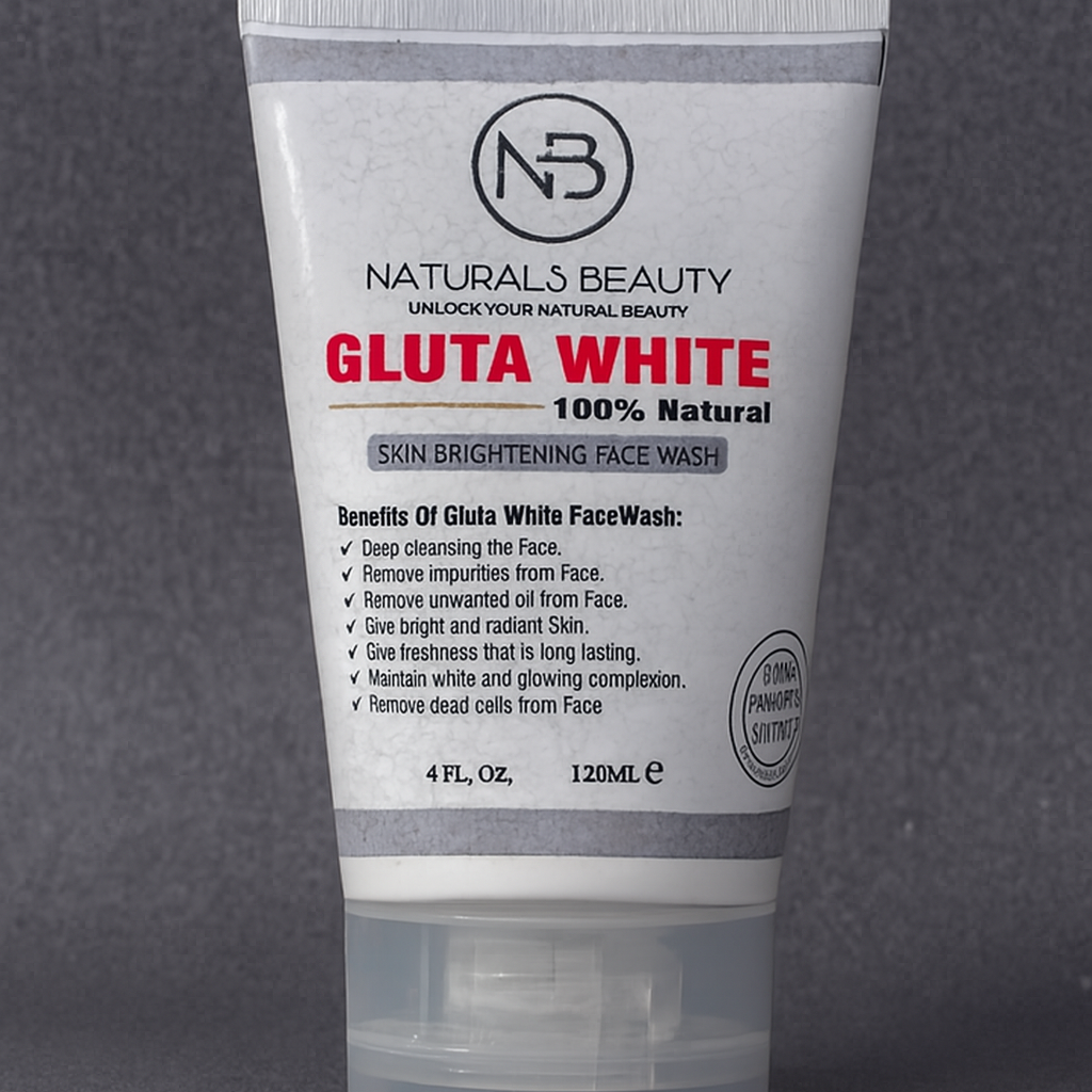 Gluta Skin Brightening Face Wash 120ml – Gentle Deep Cleanser For Radiant, Clear & Smooth Skin, Removes Dirt, Oil & Impurities