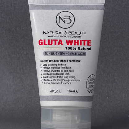 Gluta Skin Brightening Face Wash 120ml – Gentle Deep Cleanser For Radiant, Clear & Smooth Skin, Removes Dirt, Oil & Impurities