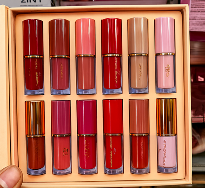 Crazy Girl “Thanks for the Love” Lip Gloss Set – 12 in 1 Multi-Shade Collection, Smooth & Non-Sticky Finish (3 ml Each)