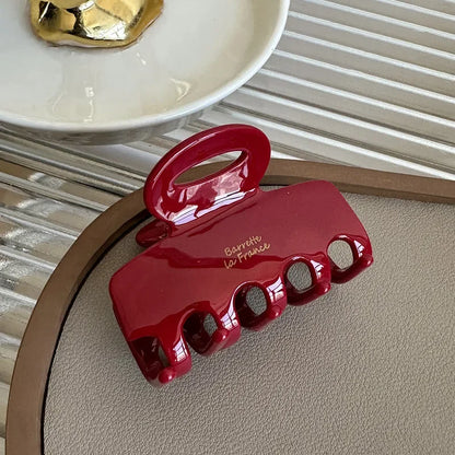 5.5Cm Long Acetate Hair Crabs Red Hair Clips for Girls and Women Tie up Hair Accessories New Korean Fashion