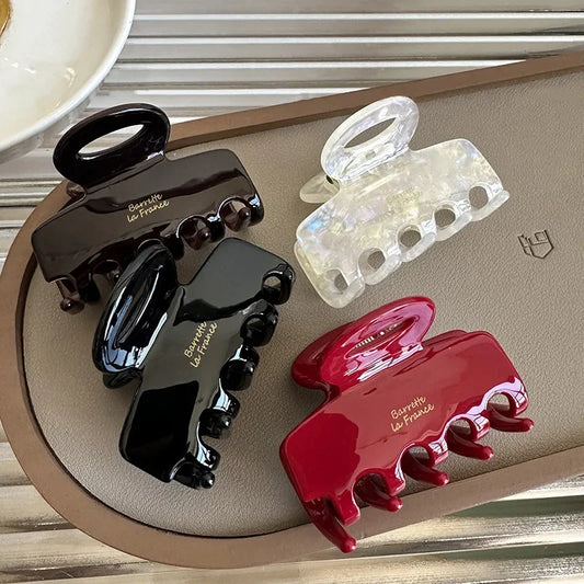 5.5Cm Long Acetate Hair Crabs Red Hair Clips for Girls and Women Tie up Hair Accessories New Korean Fashion